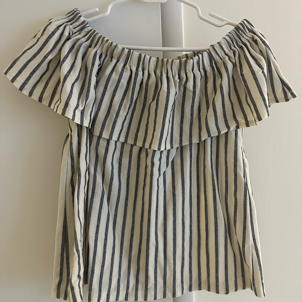 Off the shoulder striped top